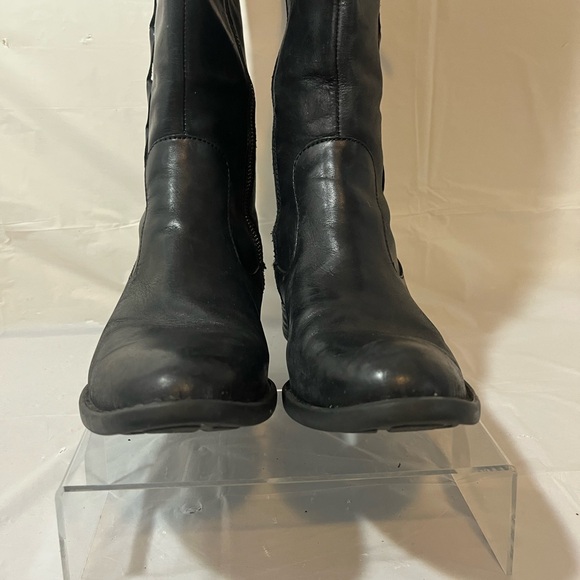 Born Cook Braided Side Leather Suede Tall Boots black size 8 - Picture 13 of 16